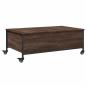 Preview: Couchtisch mit Rollen Braun Eiche 91x55x34 cm Holzwerkstoff