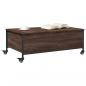 Preview: Couchtisch mit Rollen Braun Eiche 91x55x34 cm Holzwerkstoff