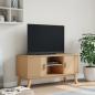 Preview: TV-Schrank OLDEN Braun 114x43x57 cm Massivholz Kiefer