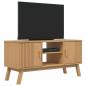 Preview: TV-Schrank OLDEN Braun 114x43x57 cm Massivholz Kiefer