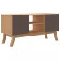 Preview: TV-Schrank OLDEN Braun 114x43x57 cm Massivholz Kiefer