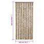 Preview: Fliegenvorhang Dunkelbraun und Beige 100x230 cm Chenille