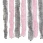 Preview: Fliegenvorhang Silbergrau und Rosa 100x220 cm Chenille