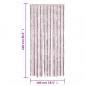 Preview: Fliegenvorhang Silbergrau und Rosa 100x220 cm Chenille
