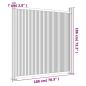 Preview: Zaunelement mit 2 Pfosten Braun 180x186 cm WPC