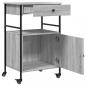 Preview: Küchenwagen Grau Sonoma 56x43x89,5 cm Holzwerkstoff