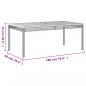 Preview: Gartentisch Schwarz 180x90x75 cm Poly Rattan Akazienholz