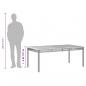 Preview: Gartentisch Schwarz 180x90x75 cm Poly Rattan Akazienholz
