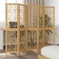 Preview: ARDEBO.de - 5-tlg. Raumteiler Braun Massivholz Paulownia