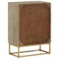 Preview: Sideboard 55x30x76 cm Massivholz Mango und Eisen