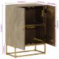 Preview: Sideboard 55x30x76 cm Massivholz Mango und Eisen