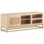 Preview: ARDEBO.de - TV-Schrank 110x30x40 cm Massivholz Mango und Eisen