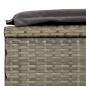 Preview: 2-Personen-Sonnenliege mit Dach Grau 213x118x97 Poly Rattan