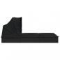 Preview: 2-Personen-Sonnenliege mit Dach Schwarz 213x118x97 Poly Rattan