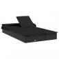 Preview: 2-Personen-Sonnenliege mit Dach Schwarz 213x118x97 Poly Rattan