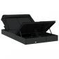 Preview: 2-Personen-Sonnenliege mit Dach Schwarz 213x118x97 Poly Rattan