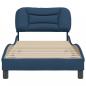 Preview: Bettgestell mit Kopfteil Blau 80x200 cm Stoff