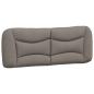 Preview: Bettgestell mit Kopfteil Taupe 140x200 cm Stoff