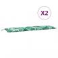 Preview: Gartenbank-Auflagen 2 Stk. Blattmuster 180x50x7cm Oxford-Gewebe