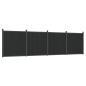 Preview: Zaunelement Grau 699x186 cm WPC