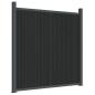 Preview: Zaunelement Grau 699x186 cm WPC