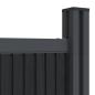 Preview: Zaunelement Grau 699x186 cm WPC