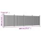 Preview: Zaunelement Grau 699x186 cm WPC