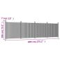 Preview: Zaunelement Grau 699x186 cm WPC