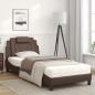 Preview: Bett mit Matratze Braun 80x200 cm Kunstleder