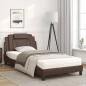 Preview: Bett mit Matratze Braun 100x200 cm Kunstleder