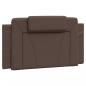 Preview: Bett mit Matratze Braun 100x200 cm Kunstleder