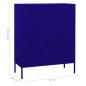 Preview: Lagerschrank Marineblau 80x35x101,5 cm Stahl