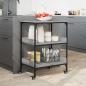 Preview: Küchenwagen Grau Sonoma 60x41x80,5 cm Holzwerkstoff