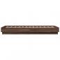 Preview: Bettgestell mit LED Braun Eiche-Optik 90x190 cm