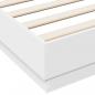 Preview: Bettgestell mit LED Weiß 135x190 cm