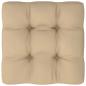 Preview: ARDEBO.de - Palettenkissen Beige 60x60x12 cm Stoff