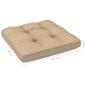 Preview: Palettenkissen Beige 60x60x12 cm Stoff