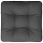 Preview: ARDEBO.de - Palettenkissen 60x60x12 cm Grau Stoff