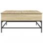Preview: Couchtisch Sonoma-Eiche 95x95x45 cm Holzwerkstoff und Metall