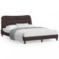 Preview: ARDEBO.de - Bettgestell mit Kopfteil Dunkelbraun 140x190 cm Stoff