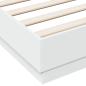 Preview: Bettgestell mit LED Weiß 160x200 cm