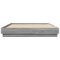 Preview: Bettgestell mit LED Grau Sonoma-Eiche 140x200 cm