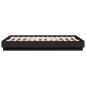 Preview: ARDEBO.de - Bettgestell mit LED Schwarz 135x190 cm