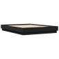 Preview: Bettgestell mit LED Schwarz 135x190 cm