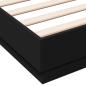 Preview: Bettgestell mit LED Schwarz 135x190 cm