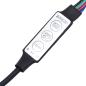 Preview: Bettgestell mit LED Schwarz 135x190 cm
