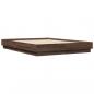 Preview: Bettgestell mit LED Braun Sonoma-Eiche 135x190 cm