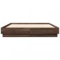 Preview: Bettgestell mit LED Braun Sonoma-Eiche 135x190 cm