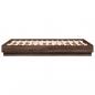 Preview: Bettgestell mit LED Braun Sonoma-Eiche 135x190 cm