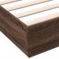 Preview: Bettgestell mit LED Braun Sonoma-Eiche 135x190 cm